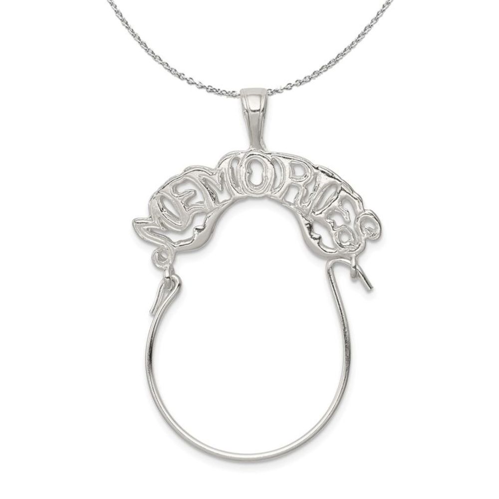 Sterling Silver Memories Charm Holder Necklace - 20 Inch